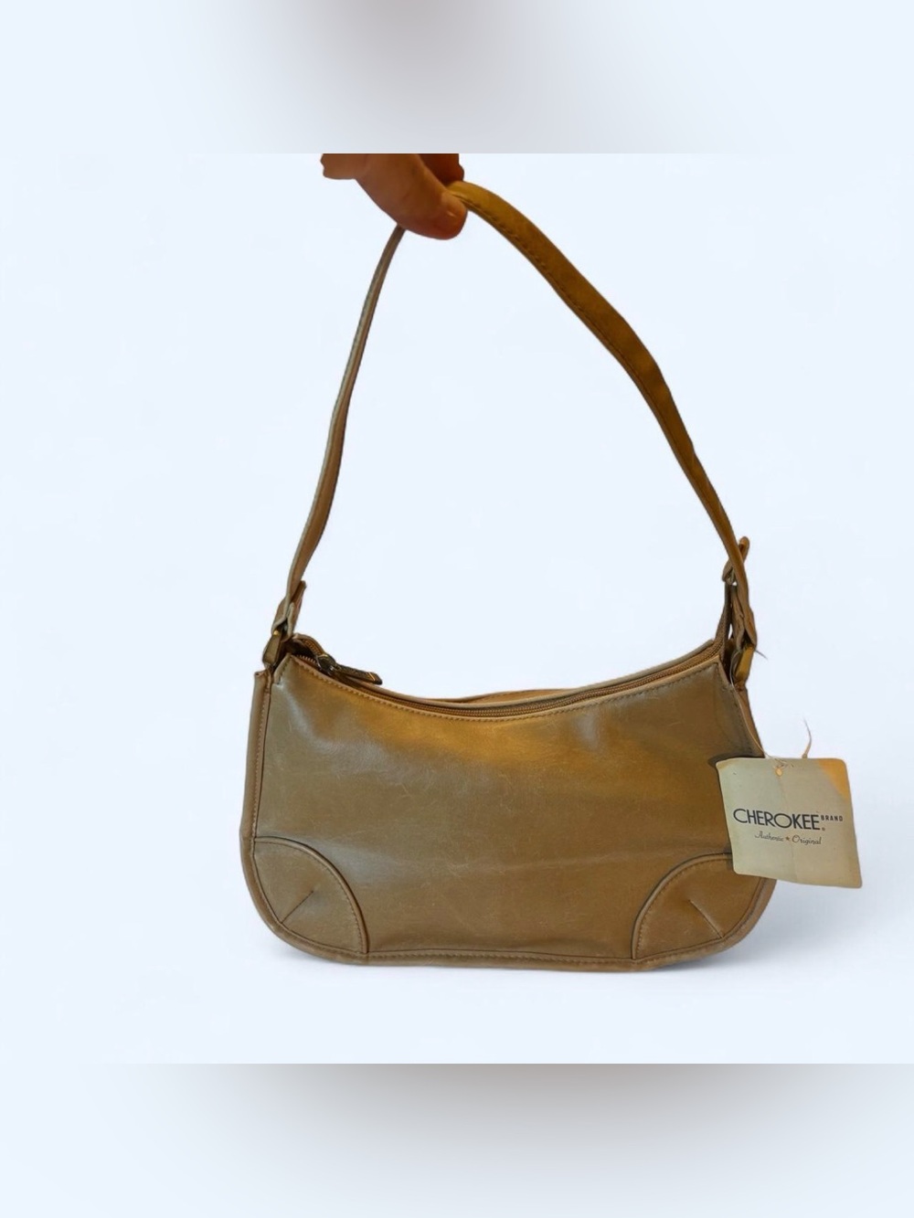 VTG 2002 Cherokee Baguette Shoulder Bag NWT Deadstock Y2K Mini Purse Beige